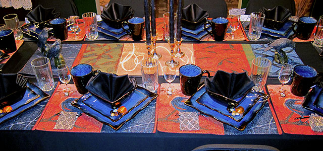 Late Harvest Placemats and Table Runner Holiday & Hearth Holiday and Hearth Lisa Novelline Lisa Anne Novelline author writer The Dance of Spring craft blog creative blog creativity decorator blog festival celebration summer seasons nature blog Samhain Autumn Harvest Season Season of the Witch October Halloween reflection crow raven