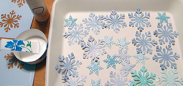Glue On Snowflakes Holiday & Hearth Holiday and Hearth Lisa Novelline Lisa Anne Novelline author writer The Dance of Spring craft blog creative blog creativity decorator blog festival celebration seasons nature blog Winter Christmas Yule yuletide Winter Solstice December craft punch snowflakes garland glitter homemade handcrafted